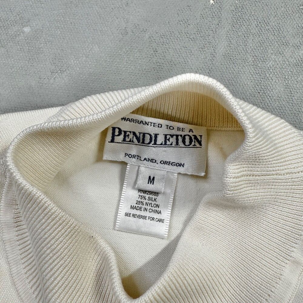 Pendleton Silk Blend Lightweight Knit Mock Neck S… - image 3